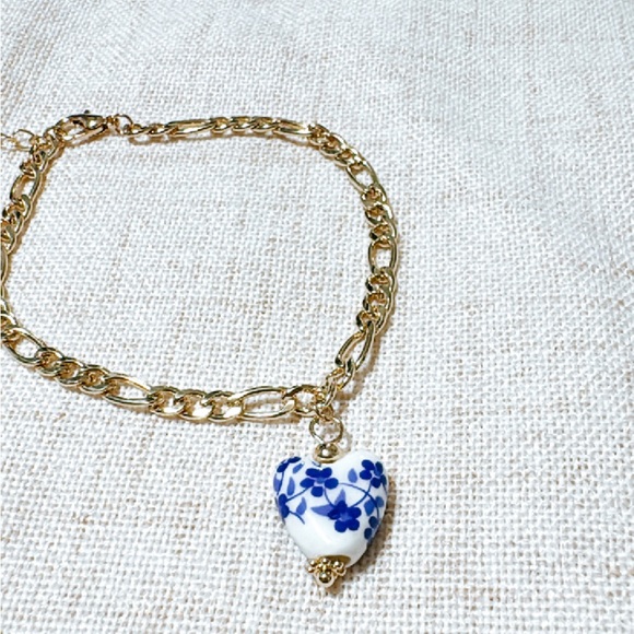 Boho heart anklet N525 - Picture 3 of 4